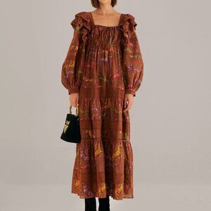 Farm Rio Dotted Horse Maxi Dress SSmall